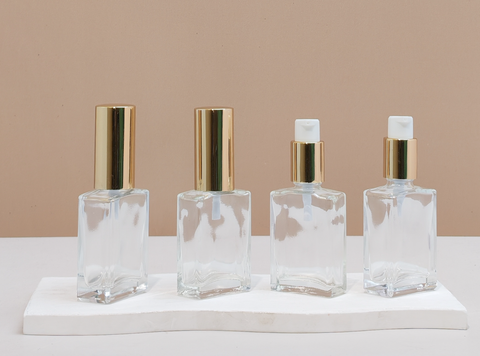 30ml Clear Rectangle Glass Bottles