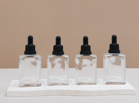 30ml Clear Rectangle Glass Bottles