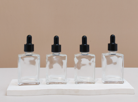30ml Clear Rectangle Glass Bottles