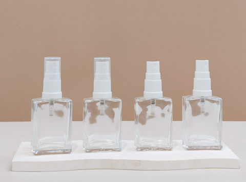 30ml Clear Rectangle Glass Bottles