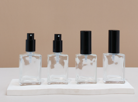 30ml Clear Rectangle Glass Bottles