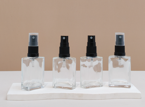 30ml Clear Rectangle Glass Bottles