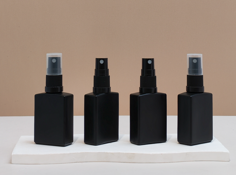 30ml Matte Black Rectangle Glass Bottle