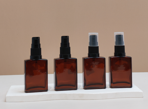 30ml Amber Rectangle Glass Bottles