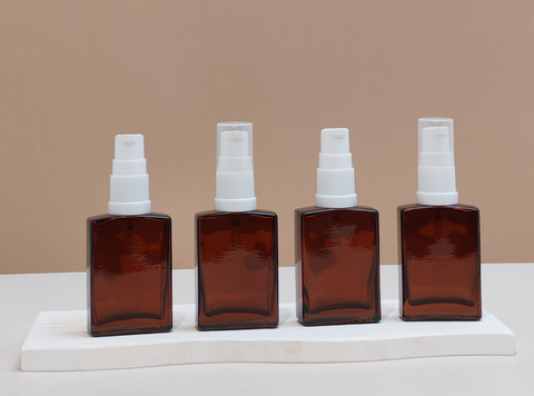 30ml Amber Rectangle Glass Bottles
