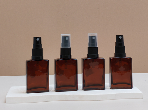30ml Amber Rectangle Glass Bottles