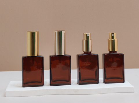 30ml Amber Rectangle Glass Bottles