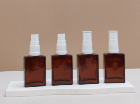 30ml Amber Rectangle Glass Bottles