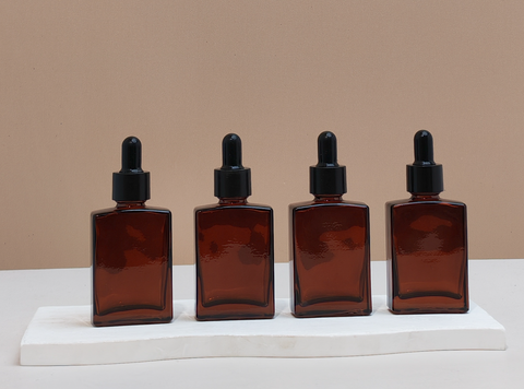 30ml Amber Rectangle Glass Bottles