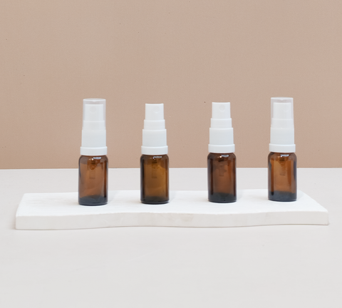 10Ml Glass Bottle With White Mist Sprayer (Round)