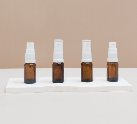 10Ml Glass Bottle With White Treatment Pump (Round)