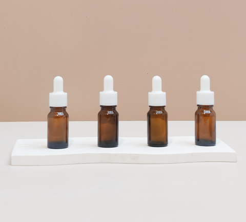 10Ml Glass Bottle With Plain White Dropper (Round)