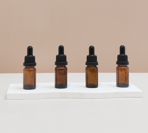 10Ml Glass Bottle With Black Tamper Proof Dropper