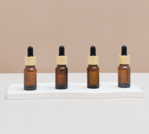 10ml Glass Bottle with Bamboo Black Dropper