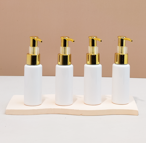 60Ml Pet Bottle With All Gold Lotion Pump