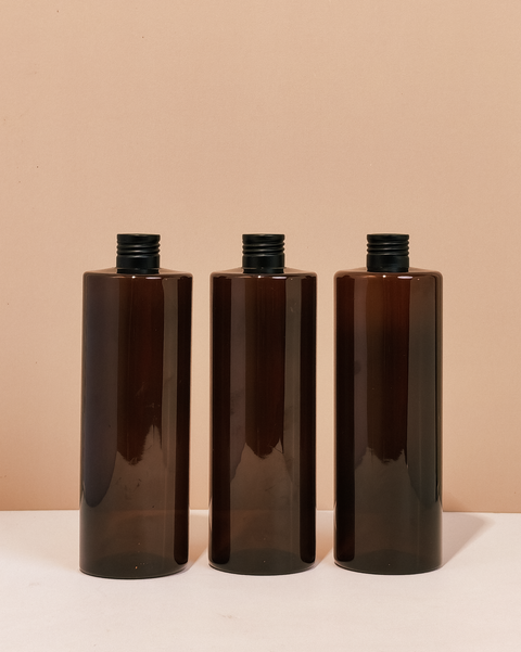 500Ml Tall Pet Bottle With Matte Black Aluminium Screw Cap