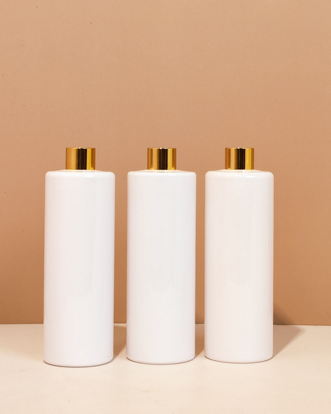 500Ml Tall Pet Bottle With Gold Shinny Screw Caps