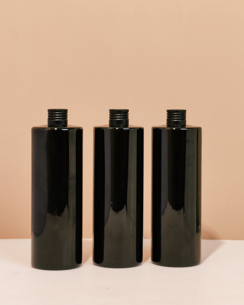 500Ml Tall Pet Bottle With Matte Black Aluminium Screw Cap