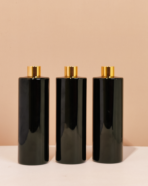 500Ml Tall Pet Bottle With Gold Shinny Screw Caps