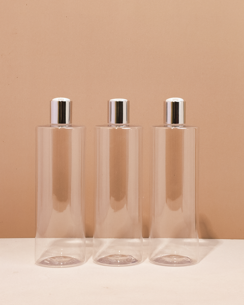 500Ml Tall Pet Bottle With Silver Press Cap