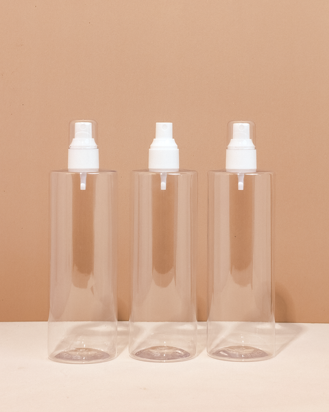 500Ml Tall Pet Bottle With White Mist Spray