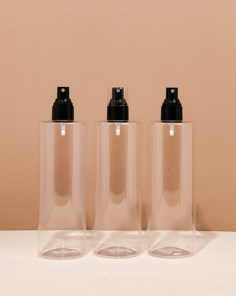 500Ml Tall Pet Bottle With Black Mist Spray