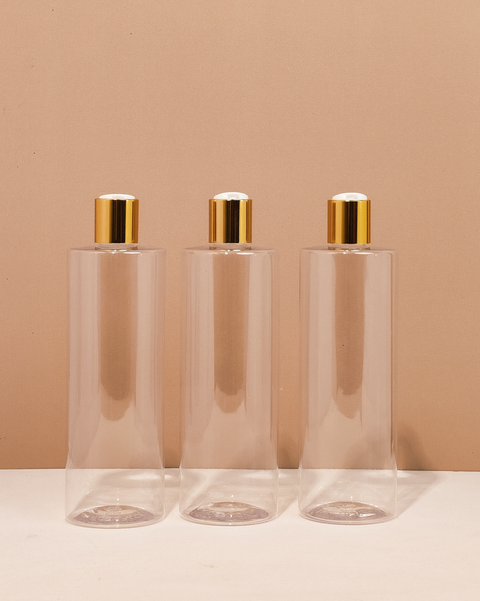 500Ml Tall Pet Bottle With Gold Press Cap