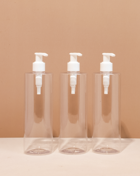 500Ml Tall Pet Bottle With Old White Lotion Pump