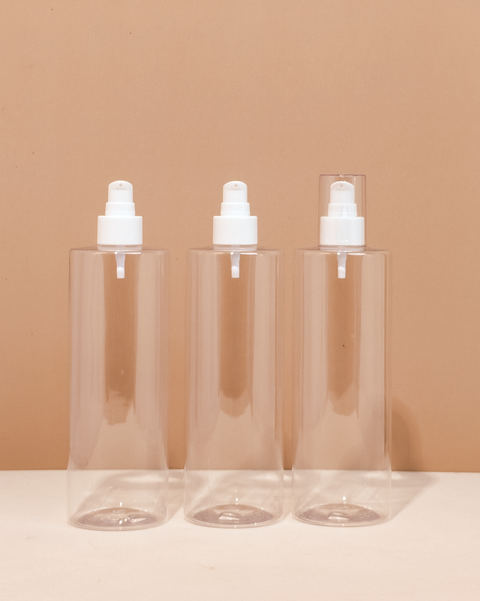 500Ml Tall Pet Bottle With White Treatment Pump