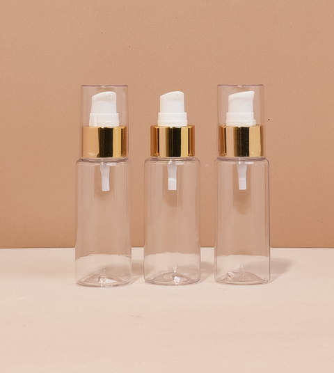 60Ml Pet Bottle With Gold Treatment Pump