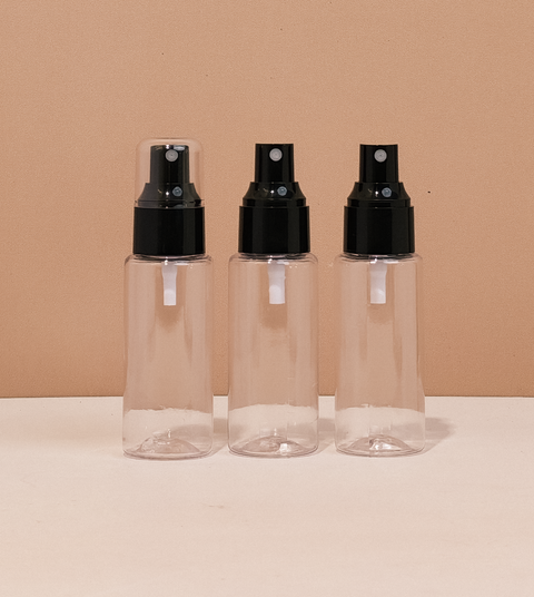 60Ml Pet Bottle With Black Mist Sprayer