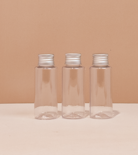 60ml Pet Bottle with Silver Aluminium Caps