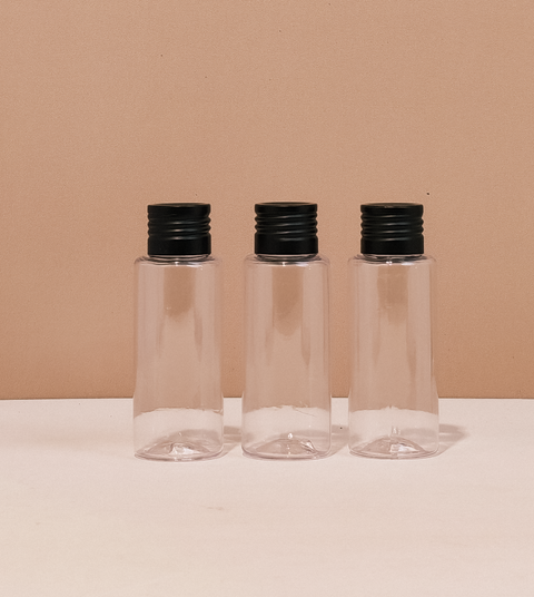 60Ml Pet Bottle With Black Aluminium Screw Cap