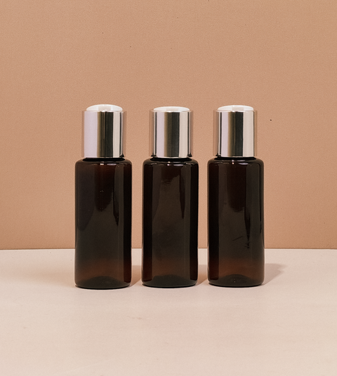 60Ml Pet Bottle With Silver Press Cap