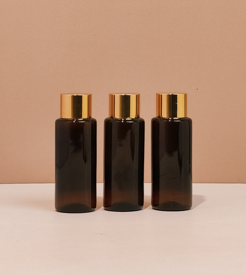 60Ml Pet Bottle With Gold Shiny Screw Cap