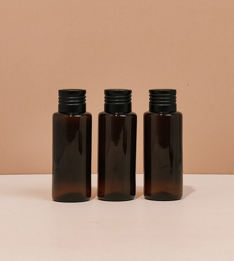 60Ml Pet Bottle With Black Aluminium Screw Cap