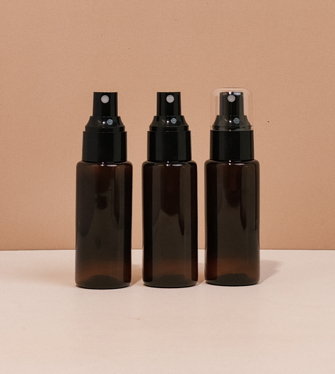 60Ml Pet Bottle With Black Mist Sprayer