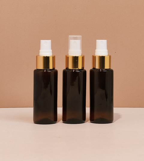 60Ml Pet Bottle With Gold Mist Sprayer