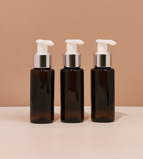 60Ml Pet Bottle With Silver White Lotion Pumps