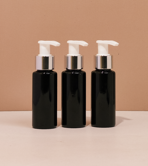 60Ml Pet Bottle With Silver White Lotion Pumps