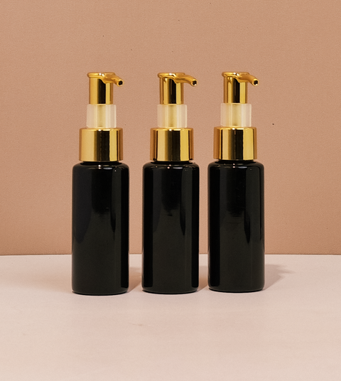60Ml Pet Bottle With All Gold Lotion Pump