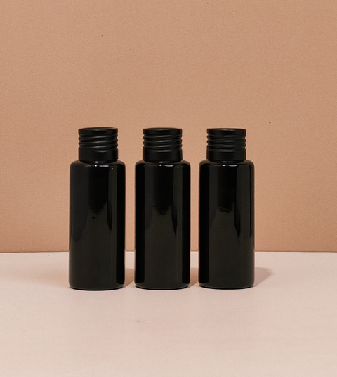 60Ml Pet Bottle With Black Aluminium Screw Cap
