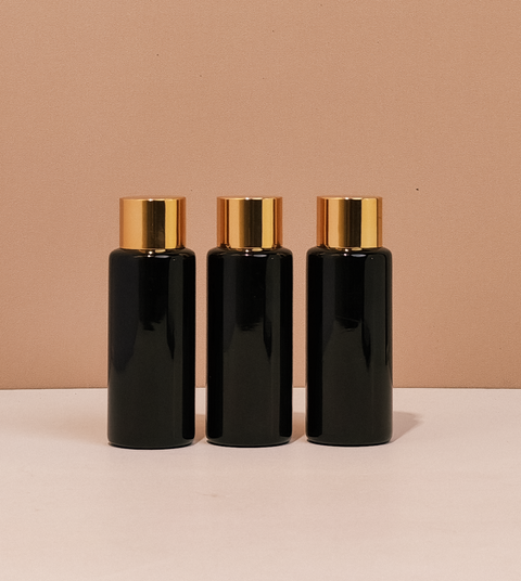 60Ml Pet Bottle With Gold Shiny Screw Cap