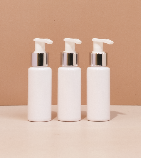 60Ml Pet Bottle With Silver White Lotion Pumps