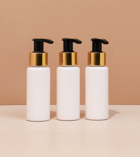 60Ml Pet Bottle With Old Gold Black Lotion Pump