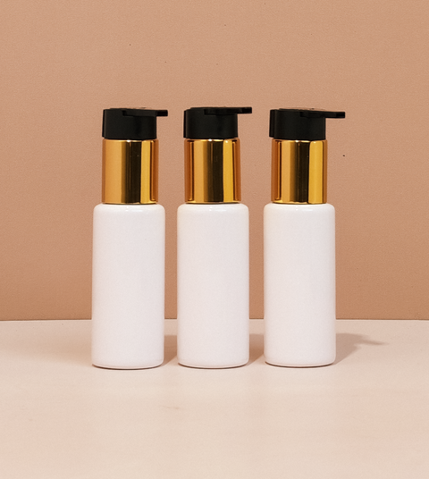 60Ml Pet Bottle With New Gold & Black Lotion Pump