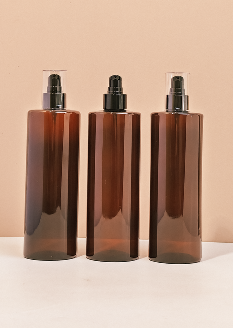 500Ml Tall Pet Bottle With Black Treatment Pump