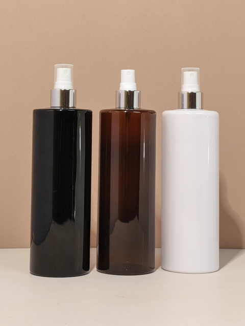 500Ml Tall Pet Bottle With Silver Mist Spray