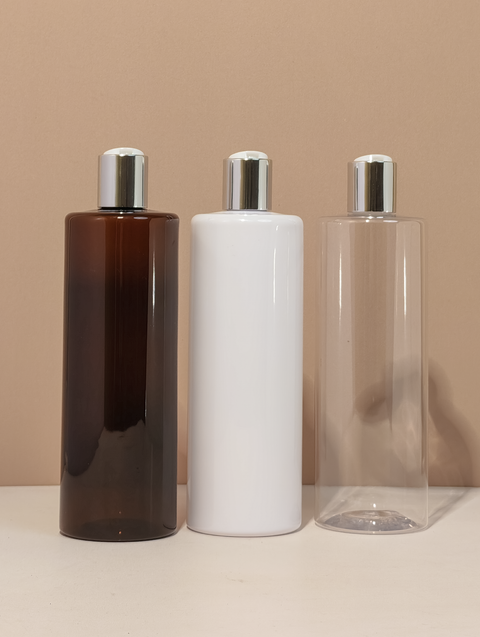 500Ml Tall Pet Bottle With Silver Press Cap