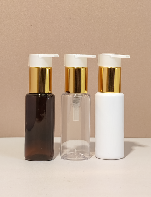 60Ml Pet Bottle With New Gold White Lotion Pump